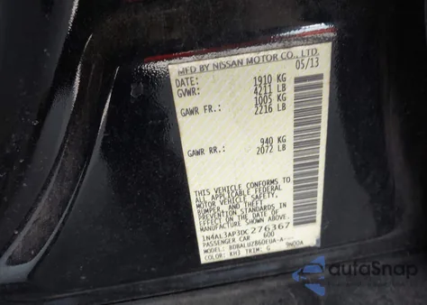 2013 Nissan Altima 2.5 Sv from USA, damaged, VIN 1N4AL3AP3DC276367